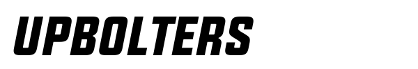 Upbolters font preview